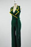 Hunter Green Sleeveless Jumpsuit