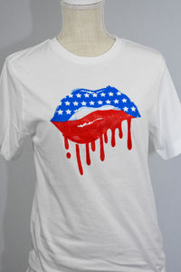 4th of July U.S. flag Lips