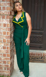 Hunter Green Sleeveless Jumpsuit